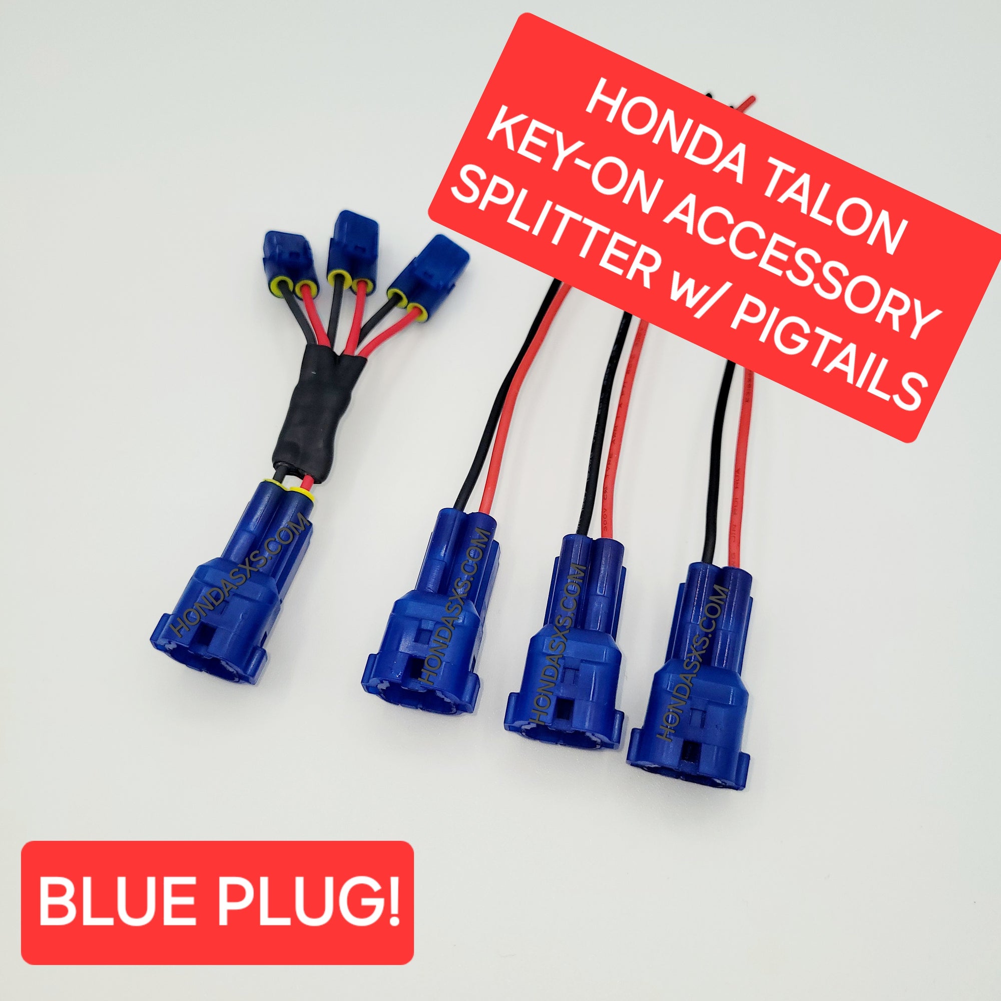 Honda Talon Key-On Accessory Splitter. Blue Plug!