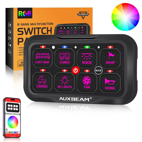 AR-800 RGB SWITCH PANEL WITH APP, TOGGLE/ MOMENTARY/ PULSED MODE