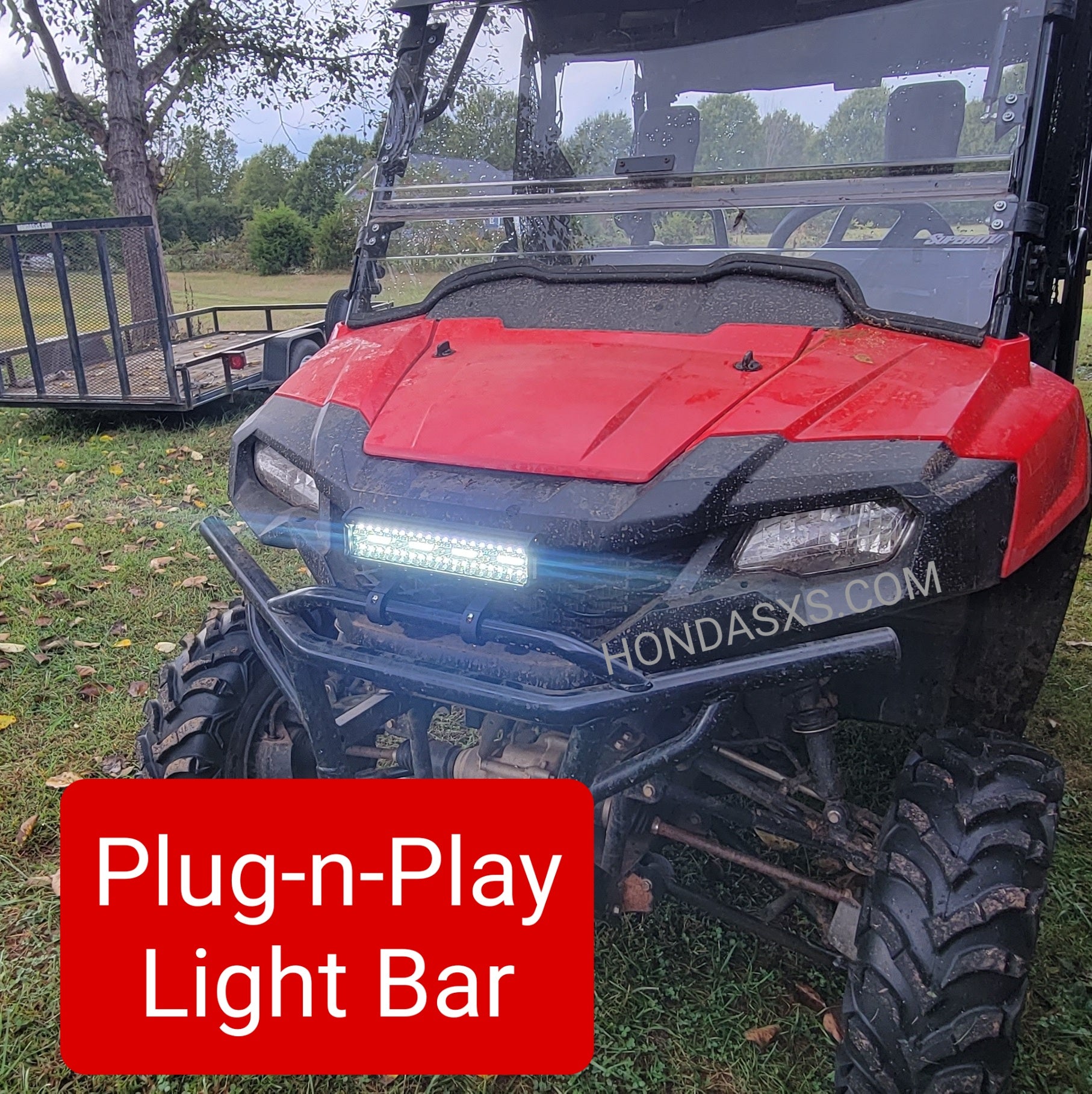 Pioneer 700 Plug-n-Play front 12" light bar for OEM bumper.
