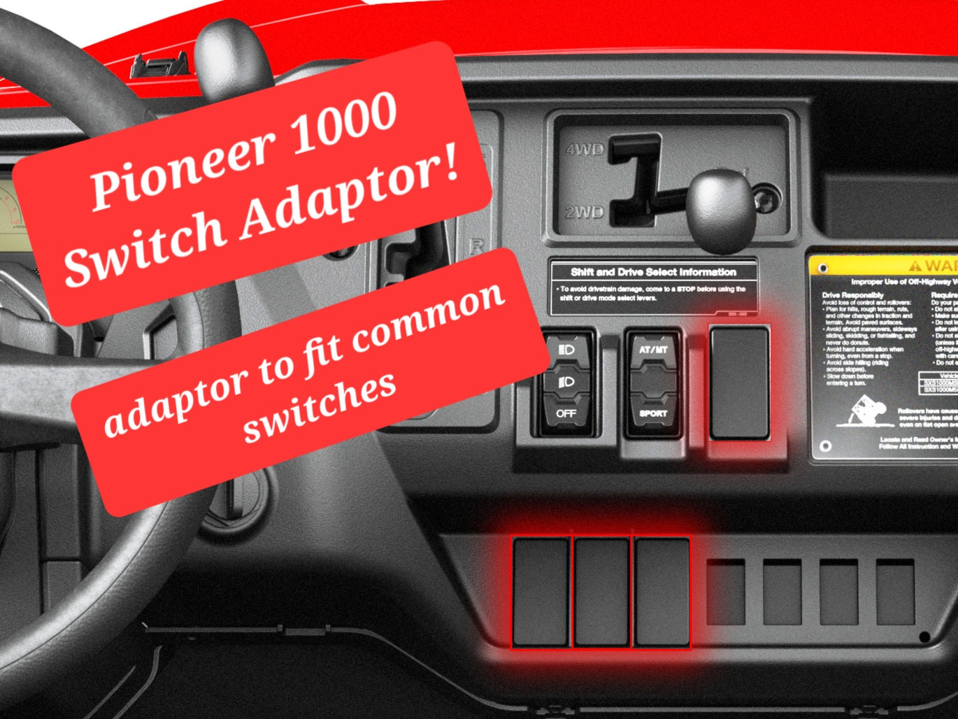 SAUTVS UTV Seat Belt Bypass For Honda Pioneer 520/Talon