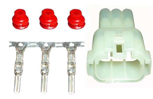 HM-3 Pin Male & Female Plug Connector Set for Honda UTV, SxS, ATV. Wire connector with Terminals and seals.