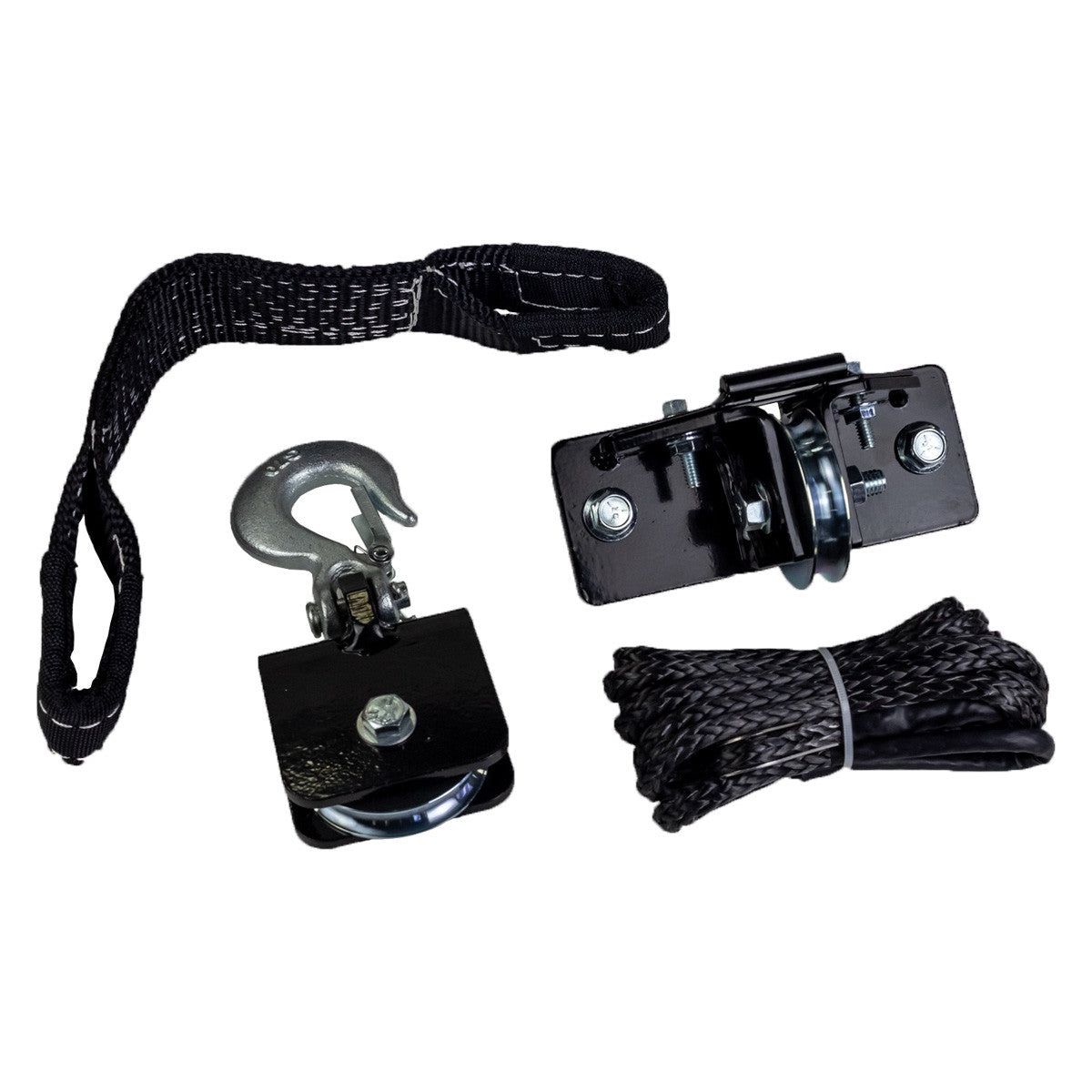Plow lift strap kit: for a winch