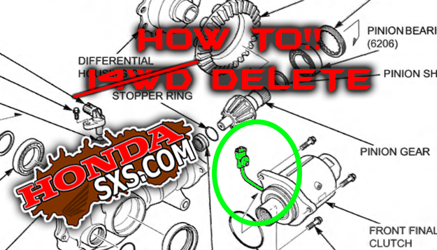 DIY - I4wd Delete/Bypass wire kit for HONDA TALON TORQ LOCKER!